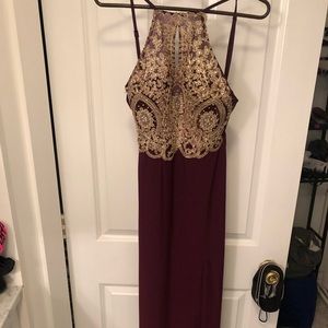 Size 0 maroon long dress
